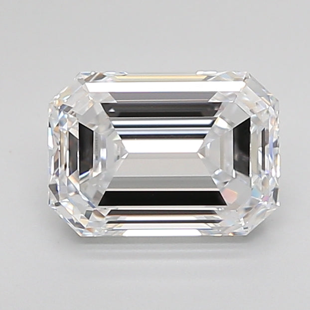 1.79 Carat Emerald Shaped, Ideal Cut, D Color, VVS2 Clarity, IGI Certified Lab Grown Diamond