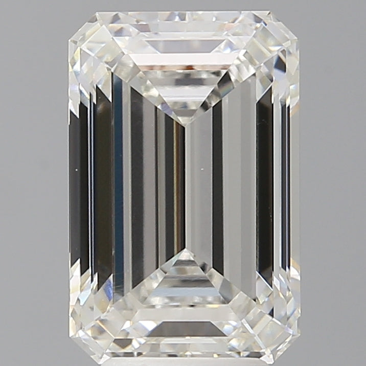 5.02 Carat Emerald Shaped, Ideal Cut, G Color, VVS2 Clarity, IGI Certified Lab Grown Diamond