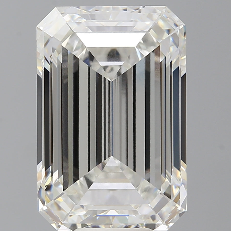 12.10 Carat Emerald Shaped, Ideal Cut, F Color, VVS2 Clarity, IGI Certified Lab Grown Diamond