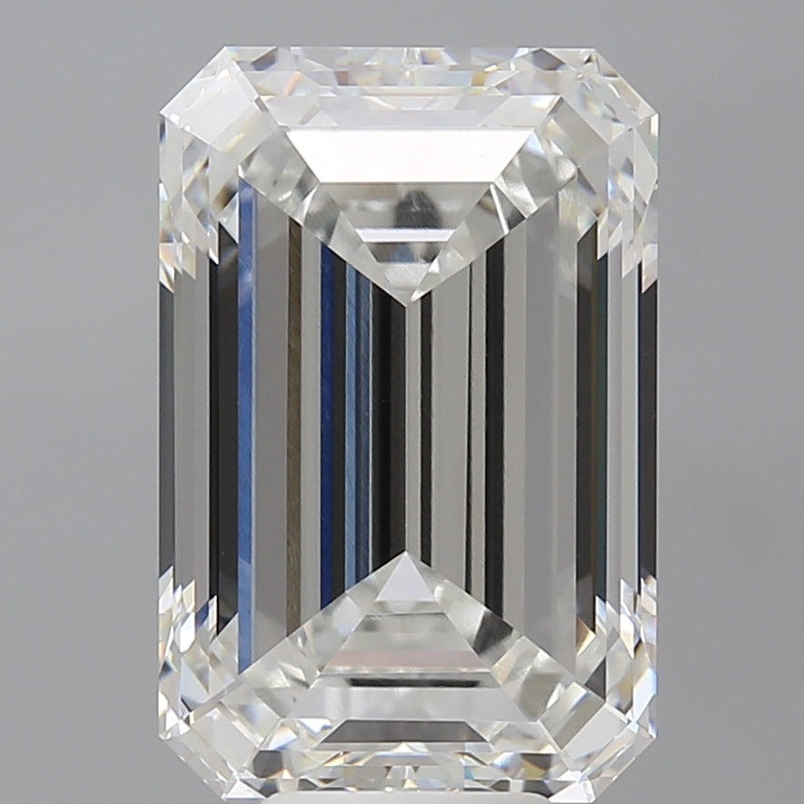 9.08 Carat Emerald Shaped, Excellent Cut, F Color, VVS2 Clarity, IGI Certified Lab Grown Diamond