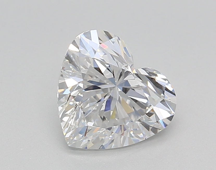 1.24 Carat Heart Shaped, Ideal Cut, D Color, VS2 Clarity, IGI Certified Lab Grown Diamond