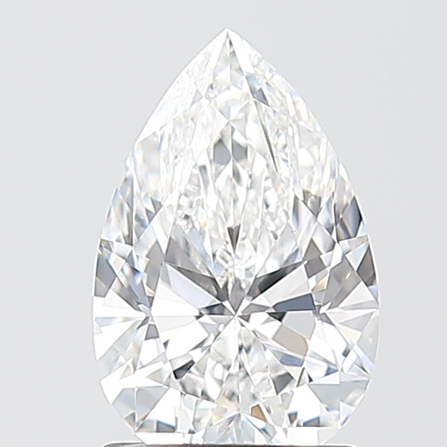 1.52 Carat Pear Shaped, Ideal Cut, D Color, VVS2 Clarity, IGI Certified Lab Grown Diamond