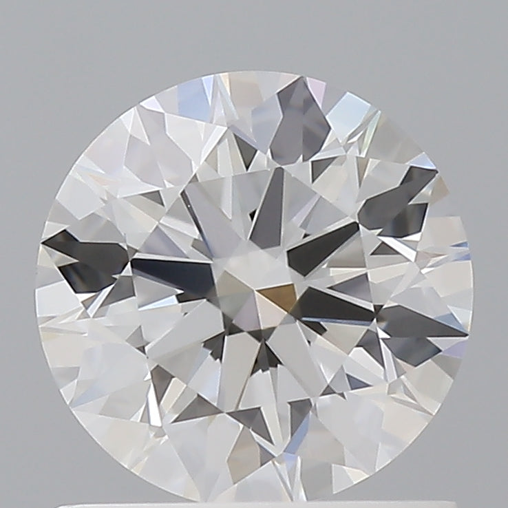 1.02 Carat Round Shaped, Excellent Cut, F Color, VVS2 Clarity, GCAL Certified Lab Grown Diamond