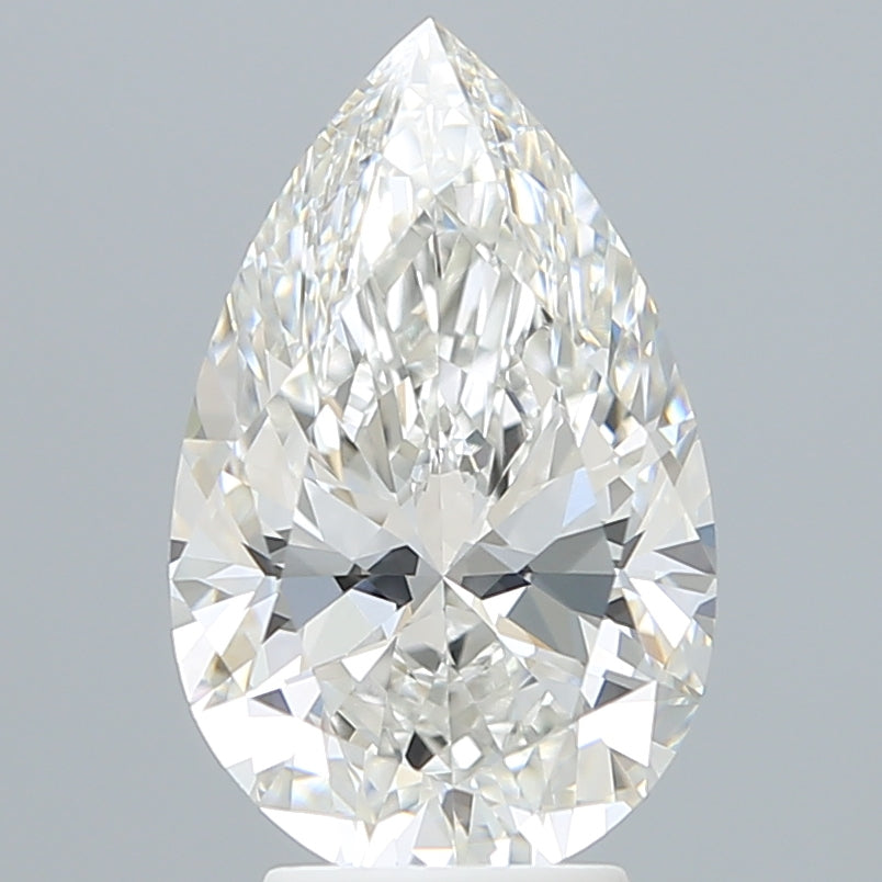 4.08 Carat Pear Shaped, Ideal Cut, F Color, VVS2 Clarity, IGI Certified Lab Grown Diamond