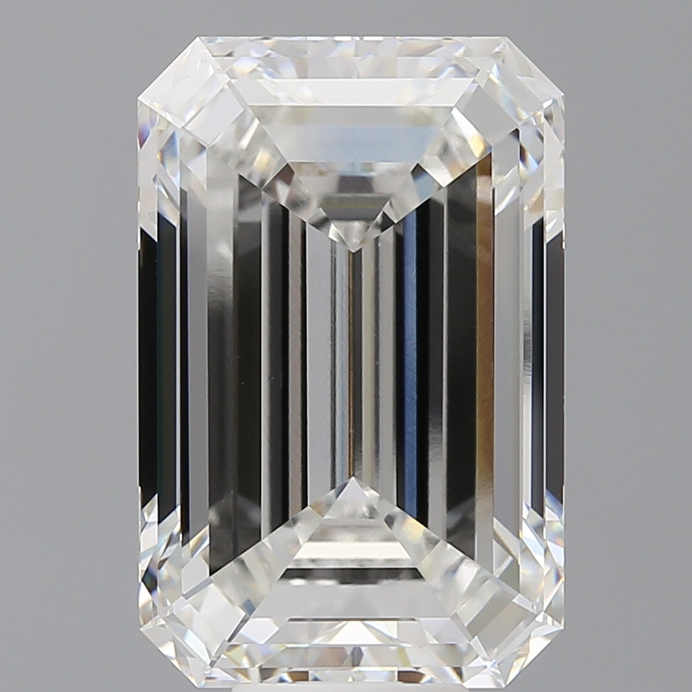 12.08 Carat Emerald Shaped, Ideal Cut, F Color, VVS2 Clarity, IGI Certified Lab Grown Diamond
