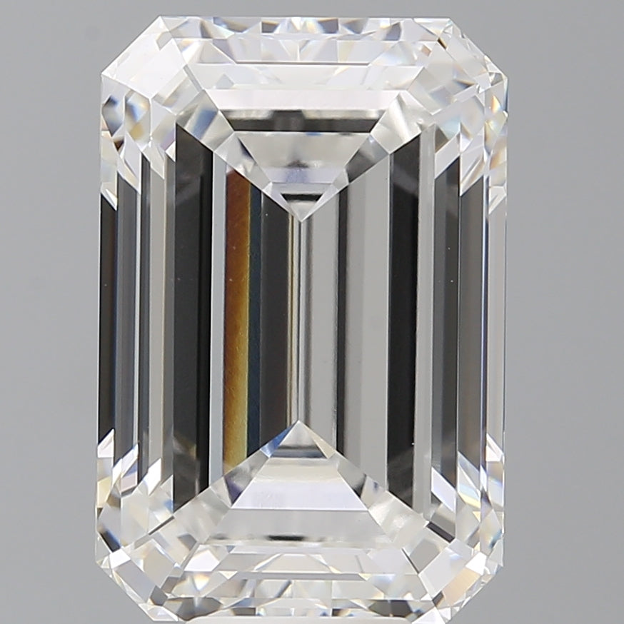 10.08 Carat Emerald Shaped, Ideal Cut, F Color, VVS2 Clarity, IGI Certified Lab Grown Diamond