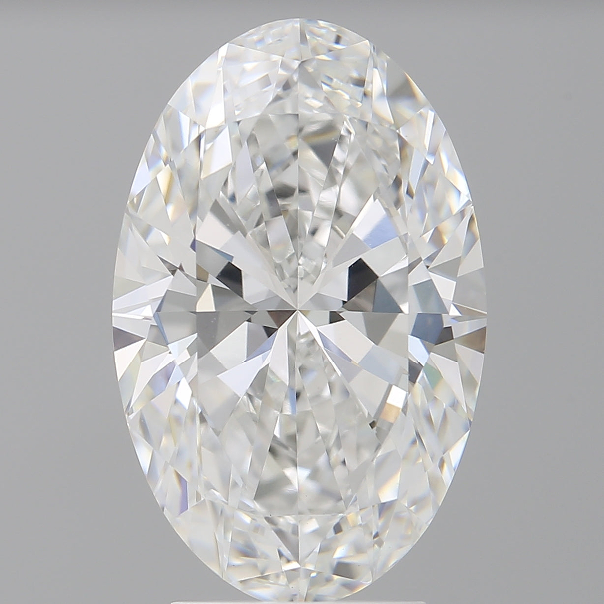 4.10 Carat Oval Shaped, Ideal Cut, F Color, VVS2 Clarity, IGI Certified Lab Grown Diamond