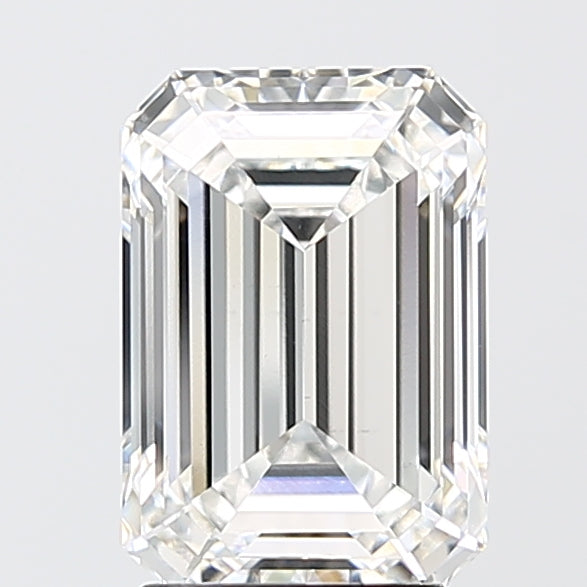 2.60 Carat Emerald Shaped, Ideal Cut, E Color, VS1 Clarity, IGI Certified Lab Grown Diamond