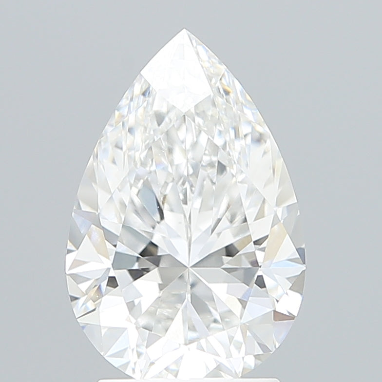 2.56 Carat Pear Shaped, Ideal Cut, E Color, VVS1 Clarity, IGI Certified Lab Grown Diamond