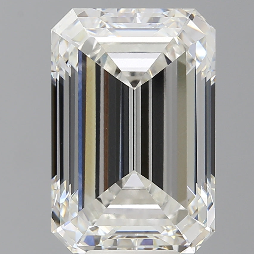 9.03 Carat Emerald Shaped, Ideal Cut, F Color, VVS2 Clarity, IGI Certified Lab Grown Diamond