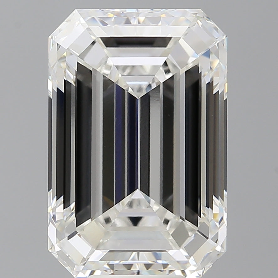 10.03 Carat Emerald Shaped, Ideal Cut, F Color, VVS2 Clarity, IGI Certified Lab Grown Diamond