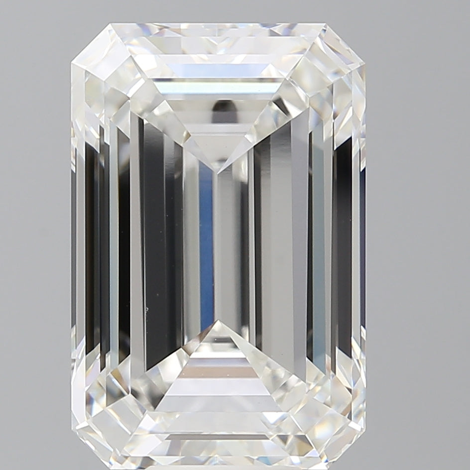11.56 Carat Emerald Shaped, Ideal Cut, F Color, VVS2 Clarity, IGI Certified Lab Grown Diamond