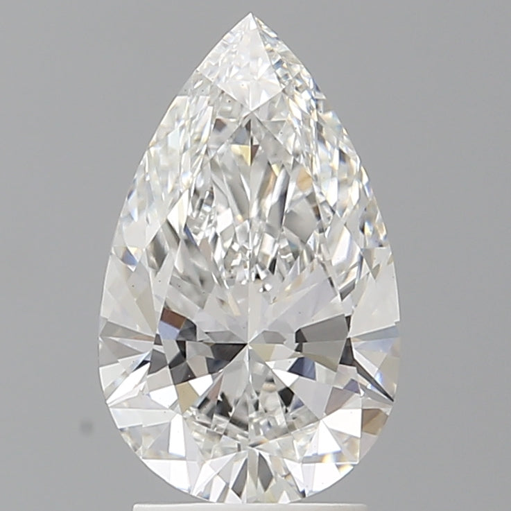 2.59 Carat Pear Shaped, Ideal Cut, D Color, VS2 Clarity, IGI Certified Lab Grown Diamond