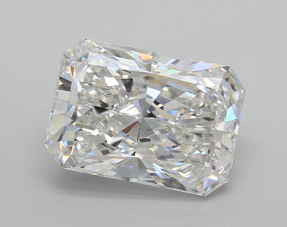5.01 Carat Radiant Shaped, Excellent Cut, E Color, VVS2 Clarity, IGI Certified Lab Grown Diamond