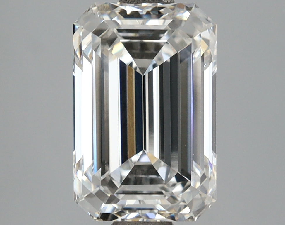 3.10 Carat Emerald Shaped, Ideal Cut, E Color, VVS2 Clarity, IGI Certified Lab Grown Diamond