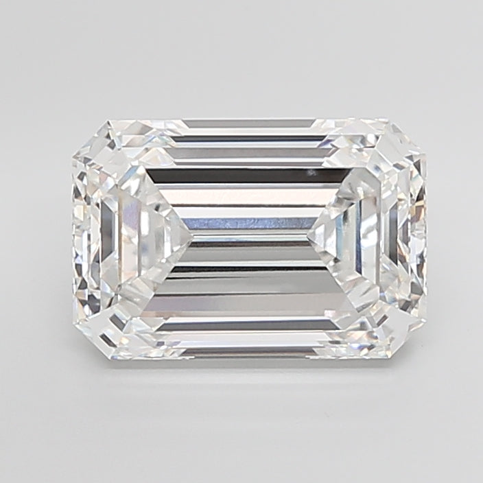 10.11 Carat Emerald Shaped, Ideal Cut, E Color, VVS2 Clarity, IGI Certified Lab Grown Diamond
