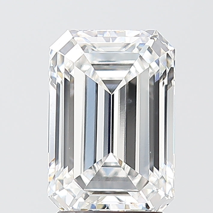 2.54 Carat Emerald Shaped, Ideal Cut, D Color, VS1 Clarity, IGI Certified Lab Grown Diamond