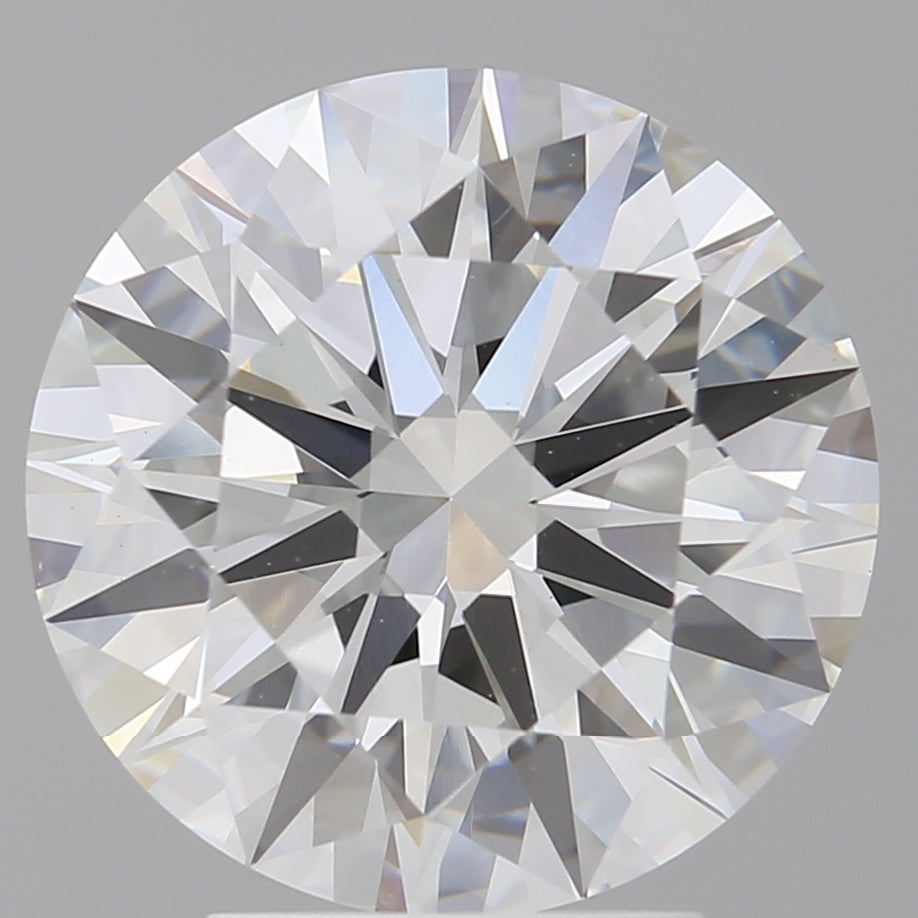 4.04 Carat Round Shaped, Ideal Cut, F Color, VVS2 Clarity, IGI Certified Lab Grown Diamond