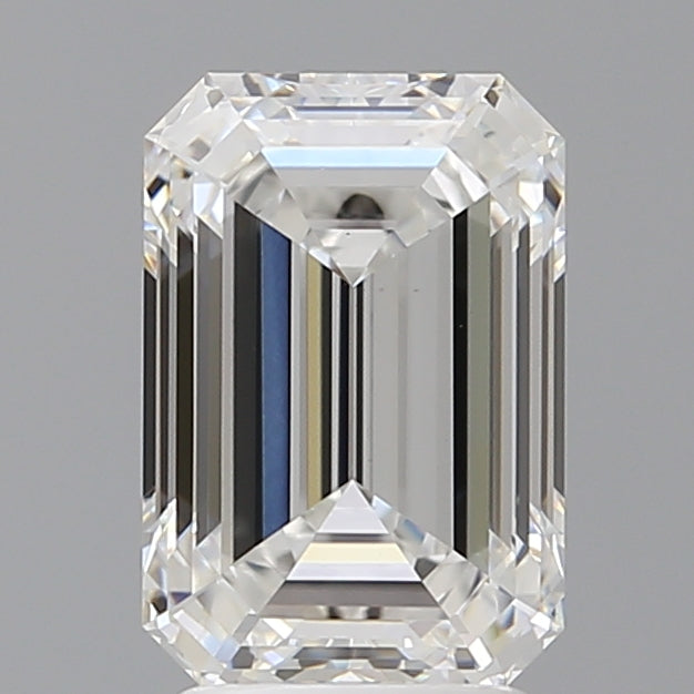 3.09 Carat Emerald Shaped, Ideal Cut, E Color, VVS2 Clarity, IGI Certified Lab Grown Diamond
