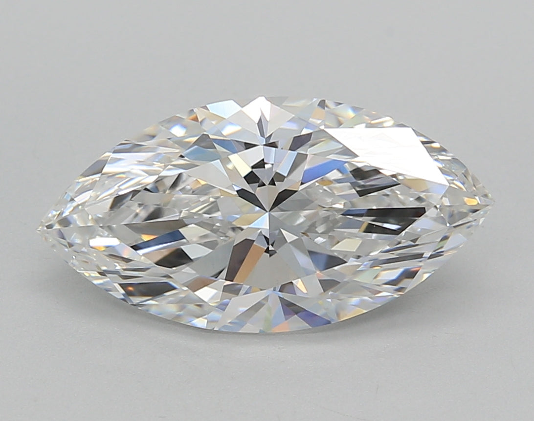 3.01 Carat Marquise Shaped, Ideal Cut, E Color, VVS2 Clarity, IGI Certified Lab Grown Diamond