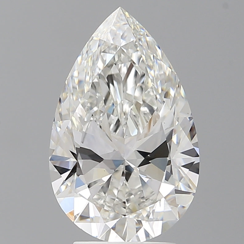 3.55 Carat Pear Shaped, Ideal Cut, F Color, VS1 Clarity, IGI Certified Lab Grown Diamond