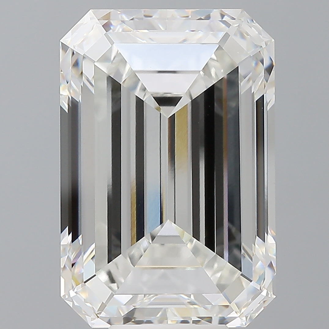 11.54 Carat Emerald Shaped, Ideal Cut, F Color, VVS2 Clarity, IGI Certified Lab Grown Diamond