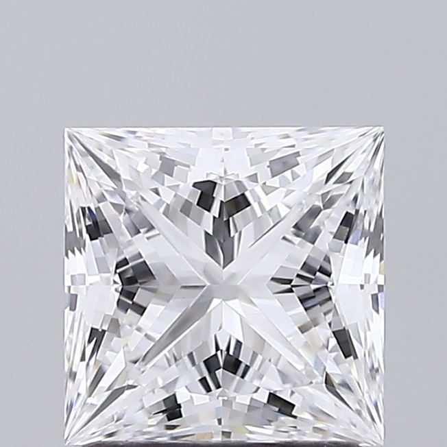1.60 Carat Princess Shaped, Ideal Cut, D Color, VVS2 Clarity, IGI Certified Lab Grown Diamond