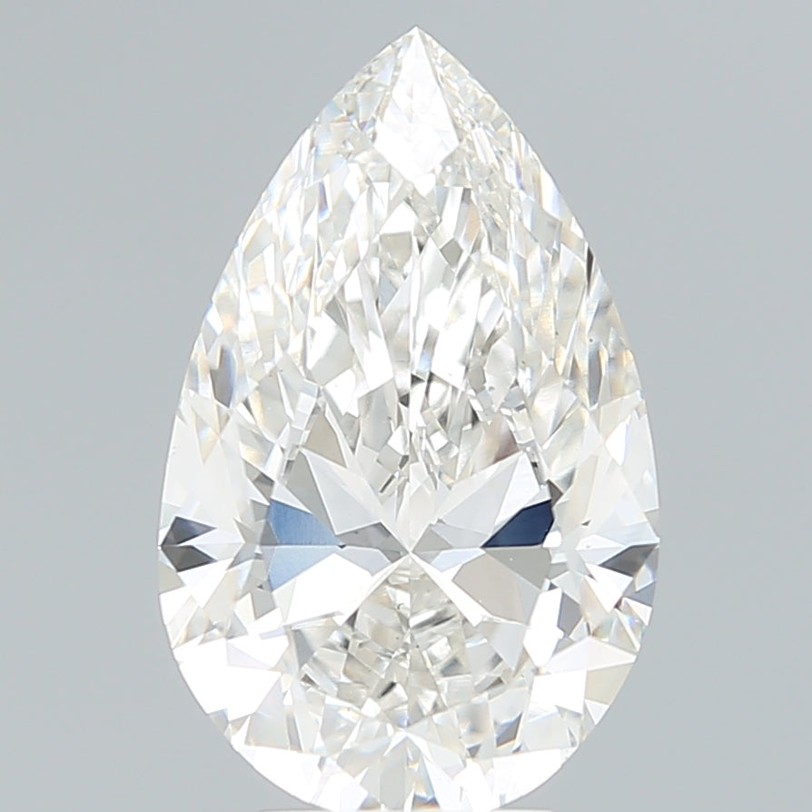 5.41 Carat Pear Shaped, Ideal Cut, G Color, VS2 Clarity, IGI Certified Lab Grown Diamond