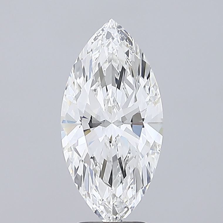 4.01 Carat Marquise Shaped, Ideal Cut, F Color, VVS2 Clarity, IGI Certified Lab Grown Diamond