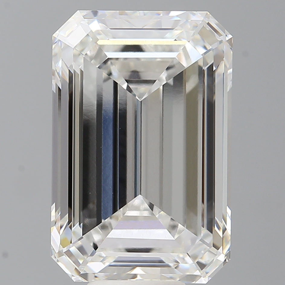 11.58 Carat Emerald Shaped, Ideal Cut, E Color, VVS2 Clarity, IGI Certified Lab Grown Diamond