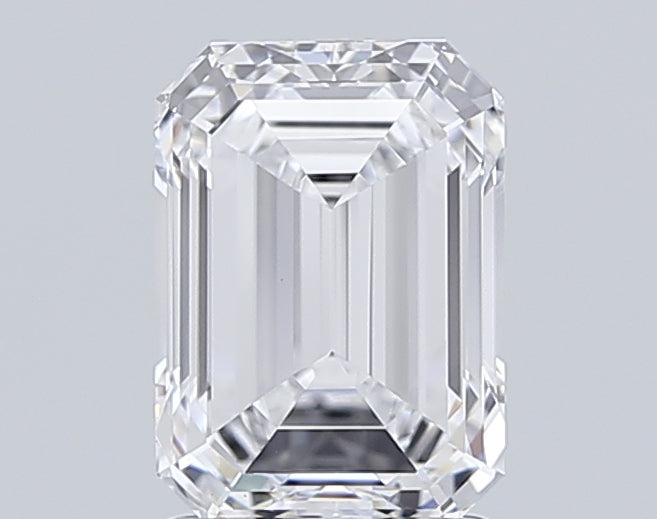 2.00 Carat Emerald Shaped, Ideal Cut, D Color, VVS2 Clarity, IGI Certified Lab Grown Diamond