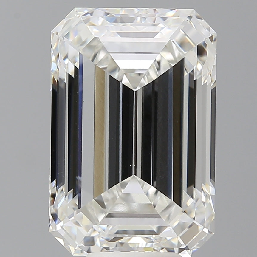 9.02 Carat Emerald Shaped, Ideal Cut, F Color, VVS2 Clarity, IGI Certified Lab Grown Diamond