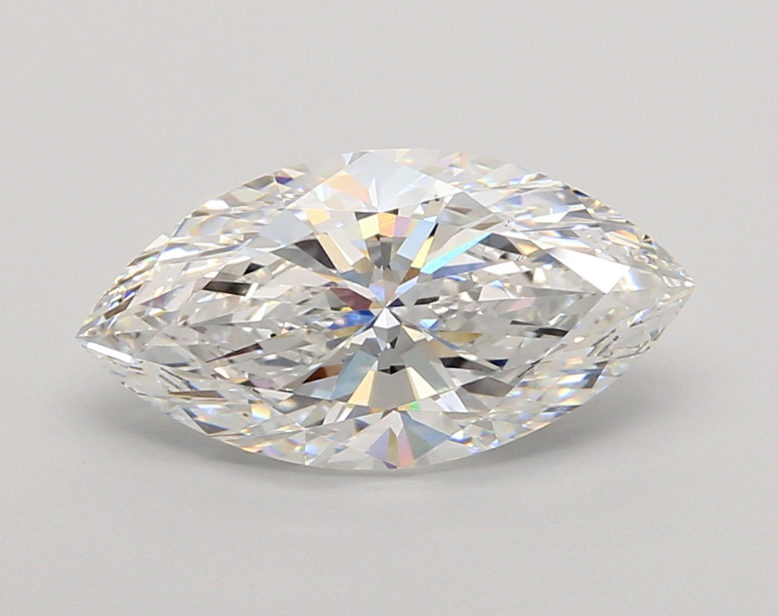 3.00 Carat Marquise Shaped, Ideal Cut, E Color, VS1 Clarity, IGI Certified Lab Grown Diamond