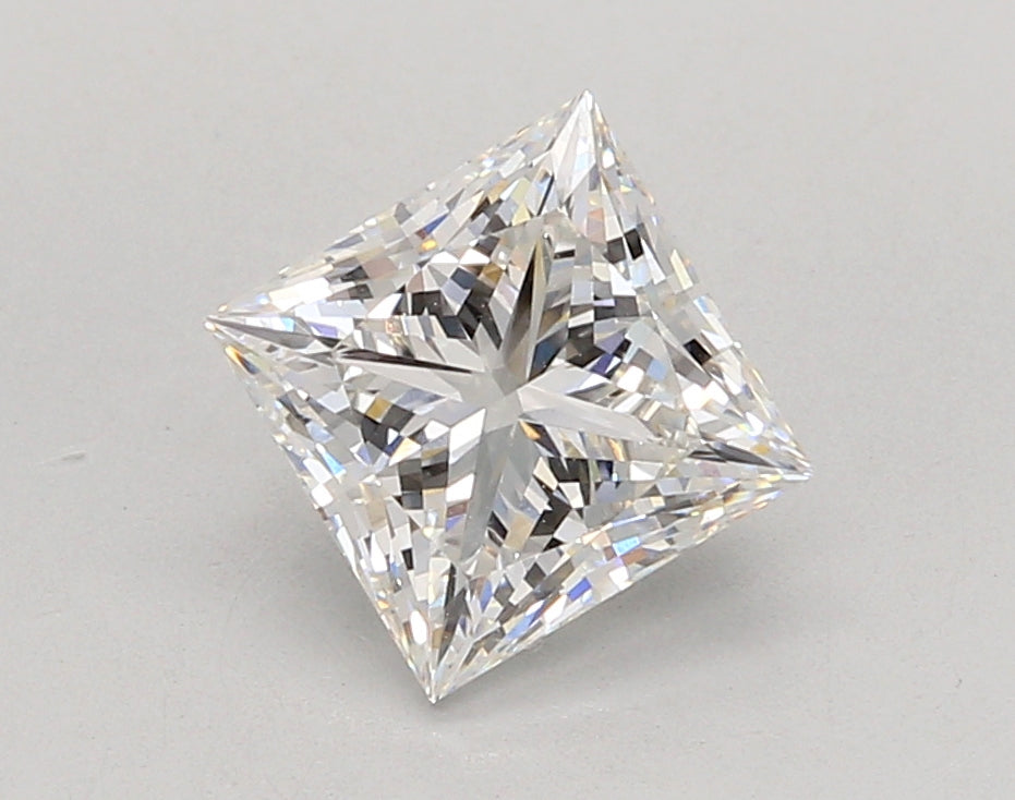 2.06 Carat Princess Shaped, Ideal Cut, E Color, VVS2 Clarity, IGI Certified Lab Grown Diamond