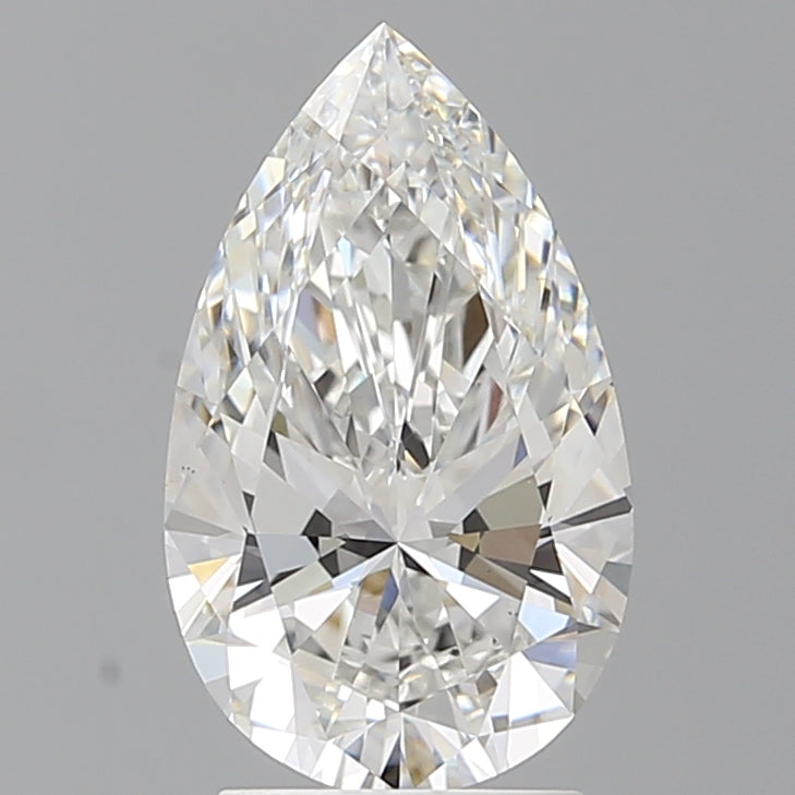 2.57 Carat Pear Shaped, Ideal Cut, F Color, VS1 Clarity, IGI Certified Lab Grown Diamond
