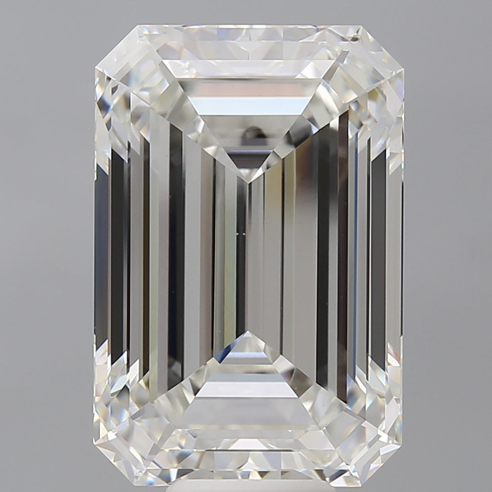 11.89 Carat Emerald Shaped, Ideal Cut, F Color, VVS2 Clarity, IGI Certified Lab Grown Diamond