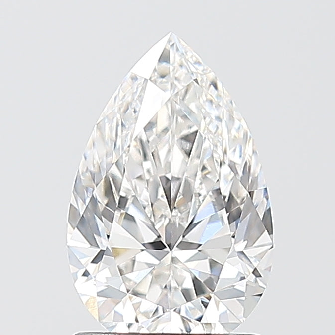 1.55 Carat Pear Shaped, Ideal Cut, E Color, VS1 Clarity, IGI Certified Lab Grown Diamond