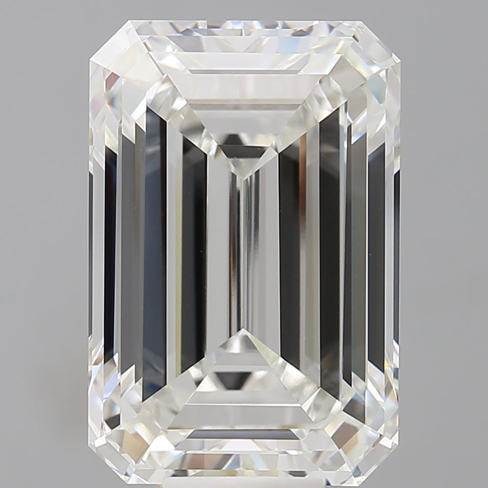 12.54 Carat Emerald Shaped, Ideal Cut, F Color, VVS2 Clarity, IGI Certified Lab Grown Diamond