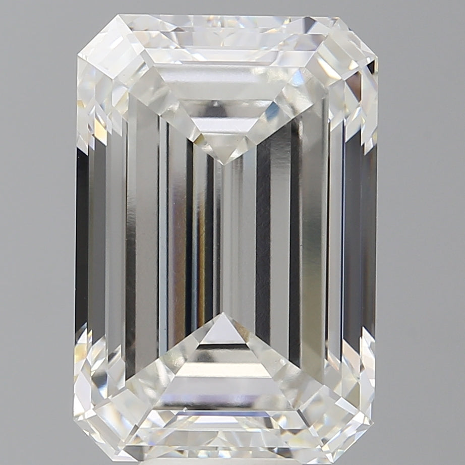 11.09 Carat Emerald Shaped, Ideal Cut, F Color, VVS2 Clarity, IGI Certified Lab Grown Diamond