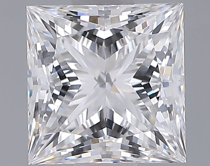 1.27 Carat Princess Shaped, Ideal Cut, E Color, VVS1 Clarity, IGI Certified Lab Grown Diamond