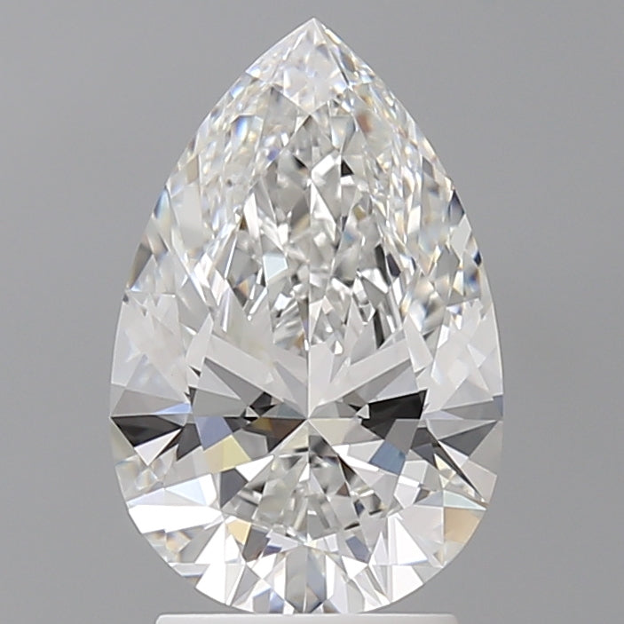 2.57 Carat Pear Shaped, Ideal Cut, D Color, VVS2 Clarity, IGI Certified Lab Grown Diamond