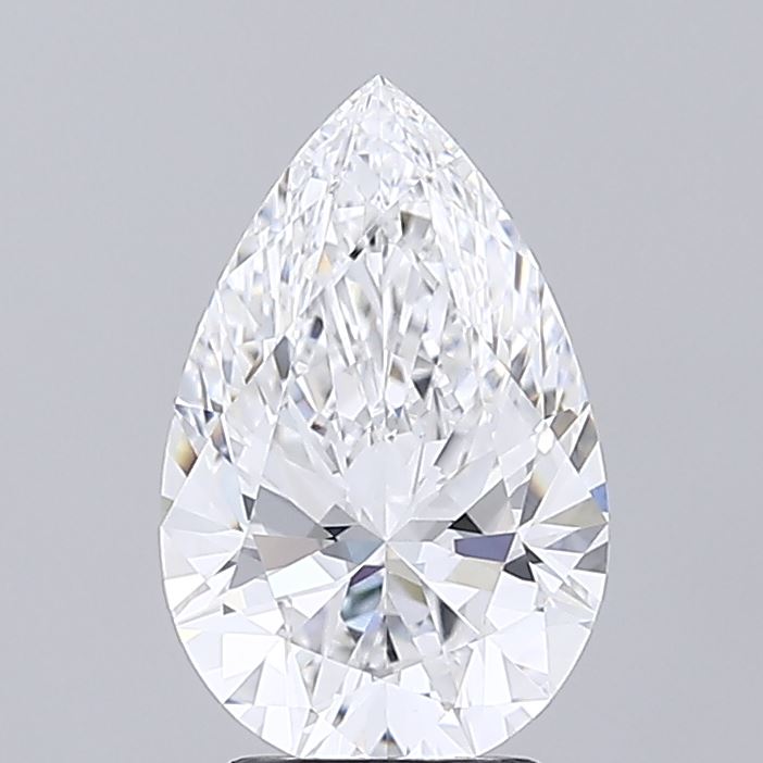 3.06 Carat Pear Shaped, Ideal Cut, D Color, VVS1 Clarity, IGI Certified Lab Grown Diamond