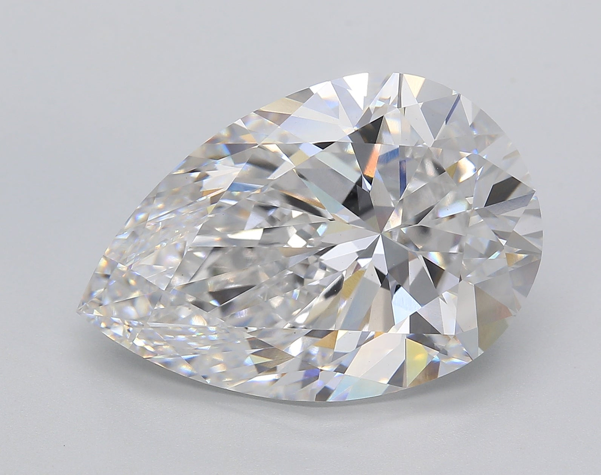 12.00 Carat Pear Shaped, Ideal Cut, E Color, VVS2 Clarity, IGI Certified Lab Grown Diamond
