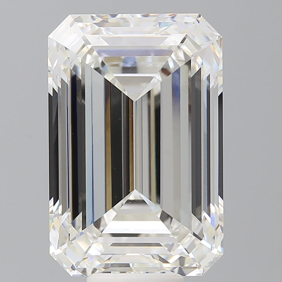 11.58 Carat Emerald Shaped, Ideal Cut, F Color, VVS2 Clarity, IGI Certified Lab Grown Diamond