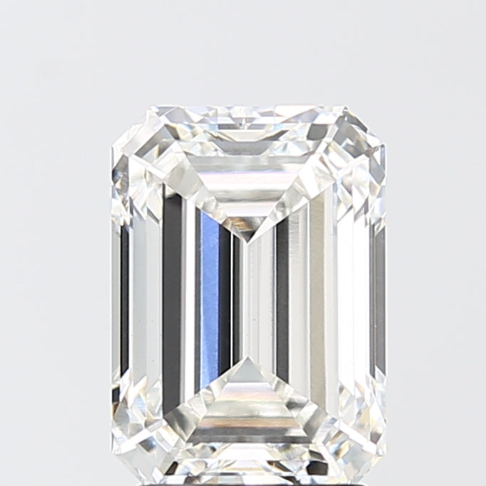 3.08 Carat Emerald Shaped, Ideal Cut, F Color, VVS2 Clarity, IGI Certified Lab Grown Diamond