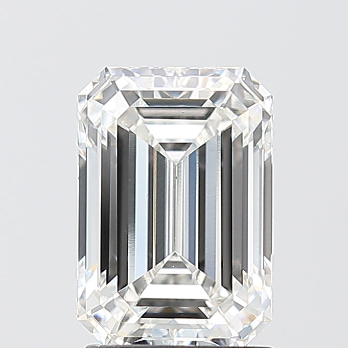 2.10 Carat Emerald Shaped, Ideal Cut, F Color, VS1 Clarity, IGI Certified Lab Grown Diamond