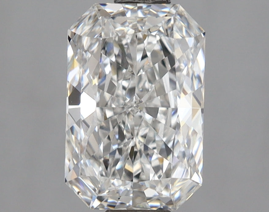 1.54 Carat Radiant Shaped, Ideal Cut, E Color, VS2 Clarity, IGI Certified Lab Grown Diamond