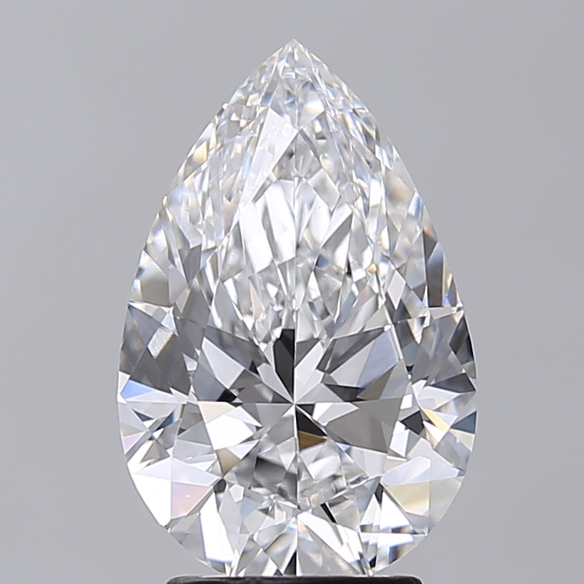 3.01 Carat Pear Shaped, Excellent Cut, E Color, VVS2 Clarity, IGI Certified Lab Grown Diamond