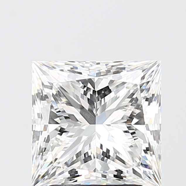 3.00 Carat Princess Shaped, Ideal Cut, E Color, VVS2 Clarity, IGI Certified Lab Grown Diamond