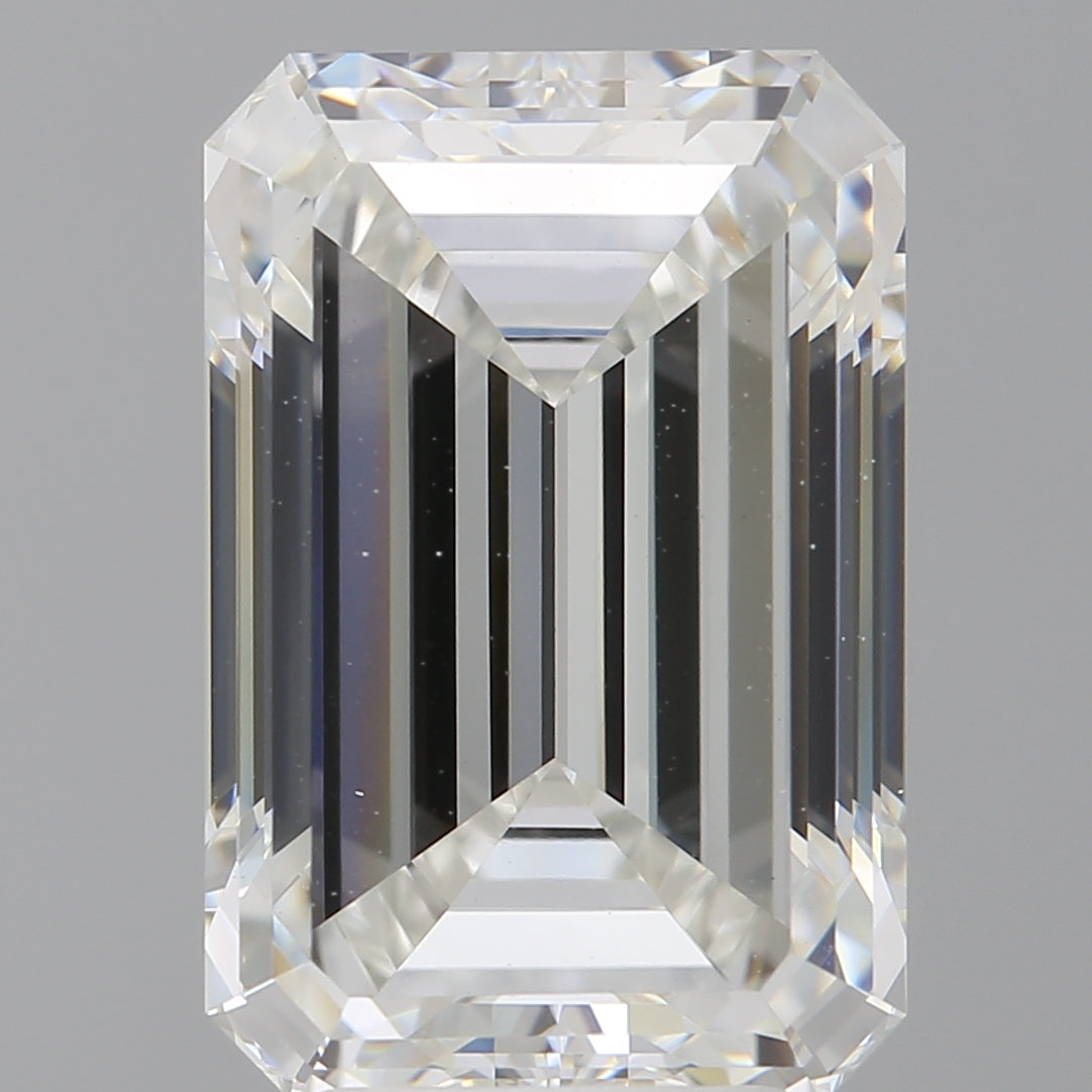4.96 Carat Emerald Shaped, Ideal Cut, G Color, VVS2 Clarity, IGI Certified Lab Grown Diamond